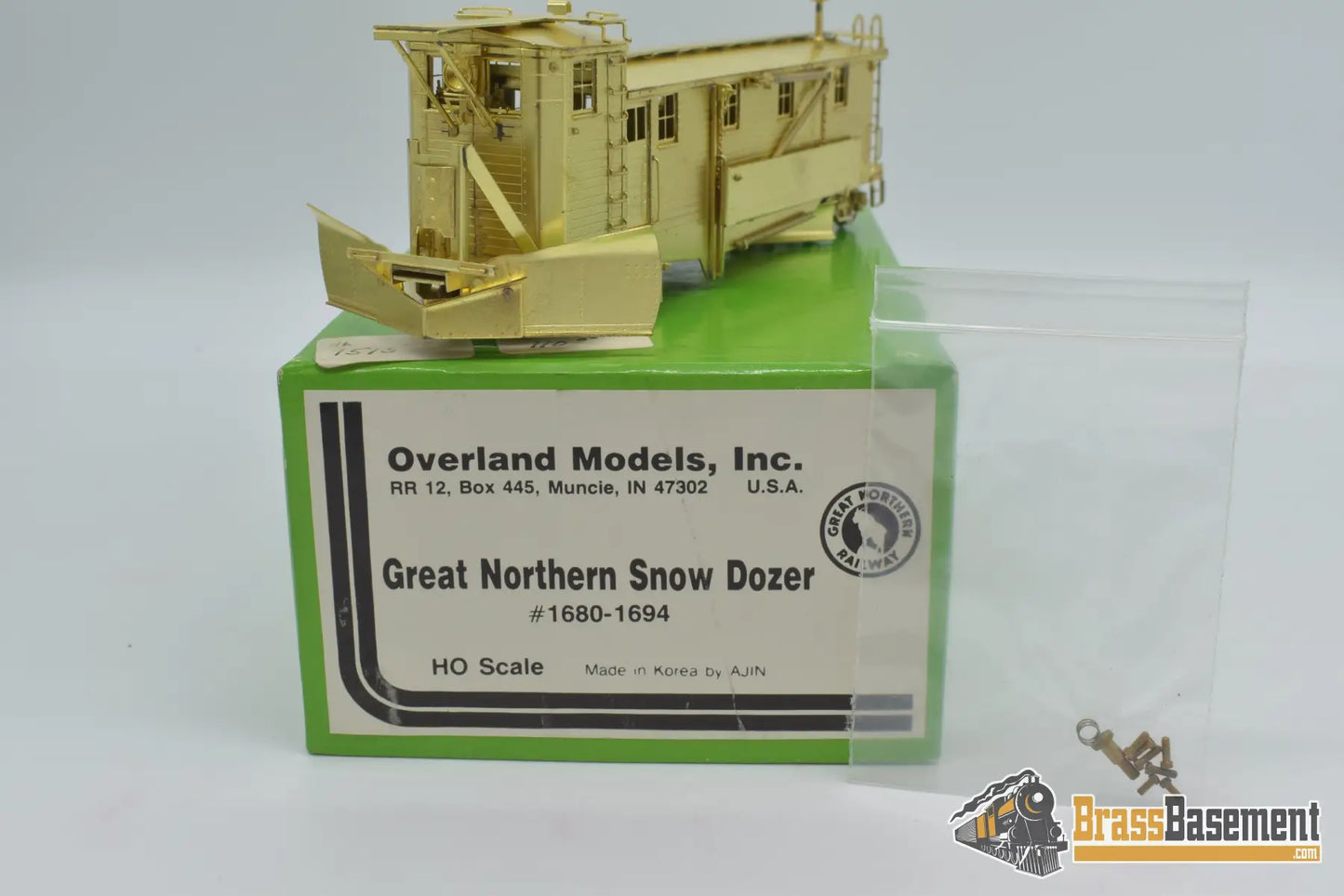 Ho Brass - Omi Great Northern Snow Dozer Mint / Ajin Freight