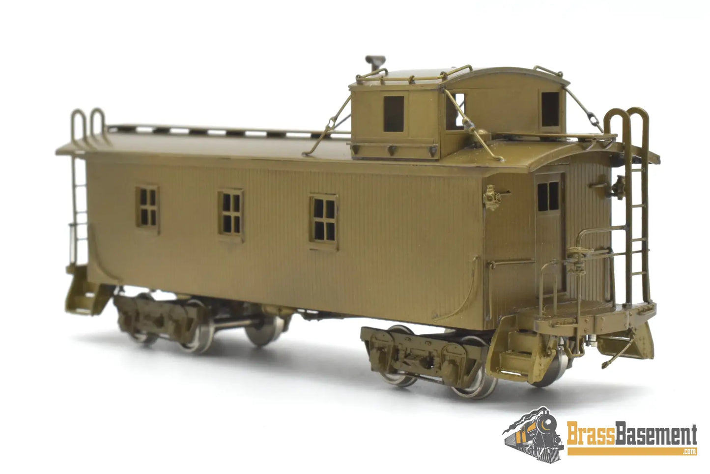 HO Brass - Oriental Burlington CB&Q NE-9 Wood Caboose - Unpainted Mint - Woo Yang Caboose