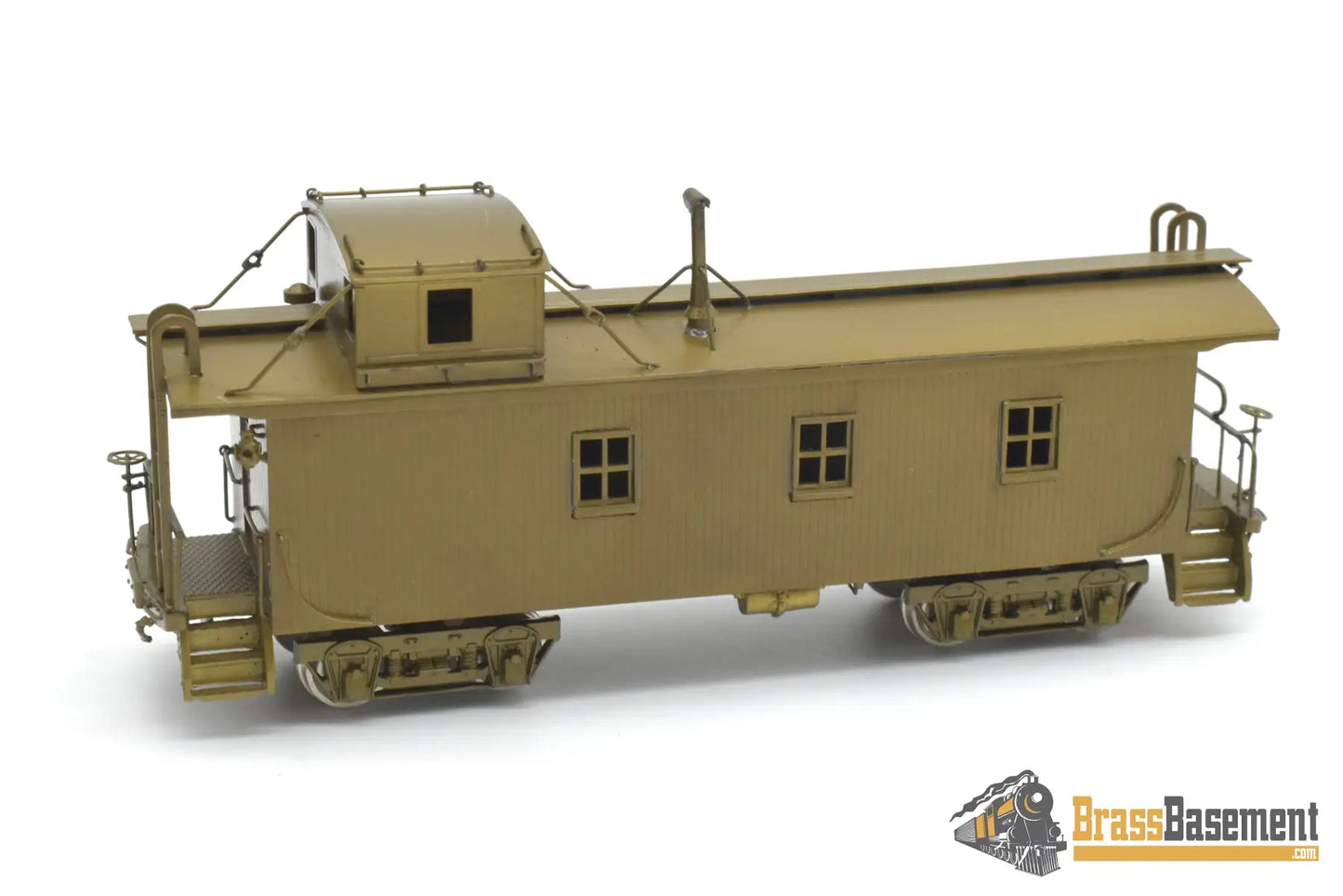 HO Brass - Oriental Burlington CB&Q NE-9 Wood Caboose - Unpainted Mint - Woo Yang Caboose