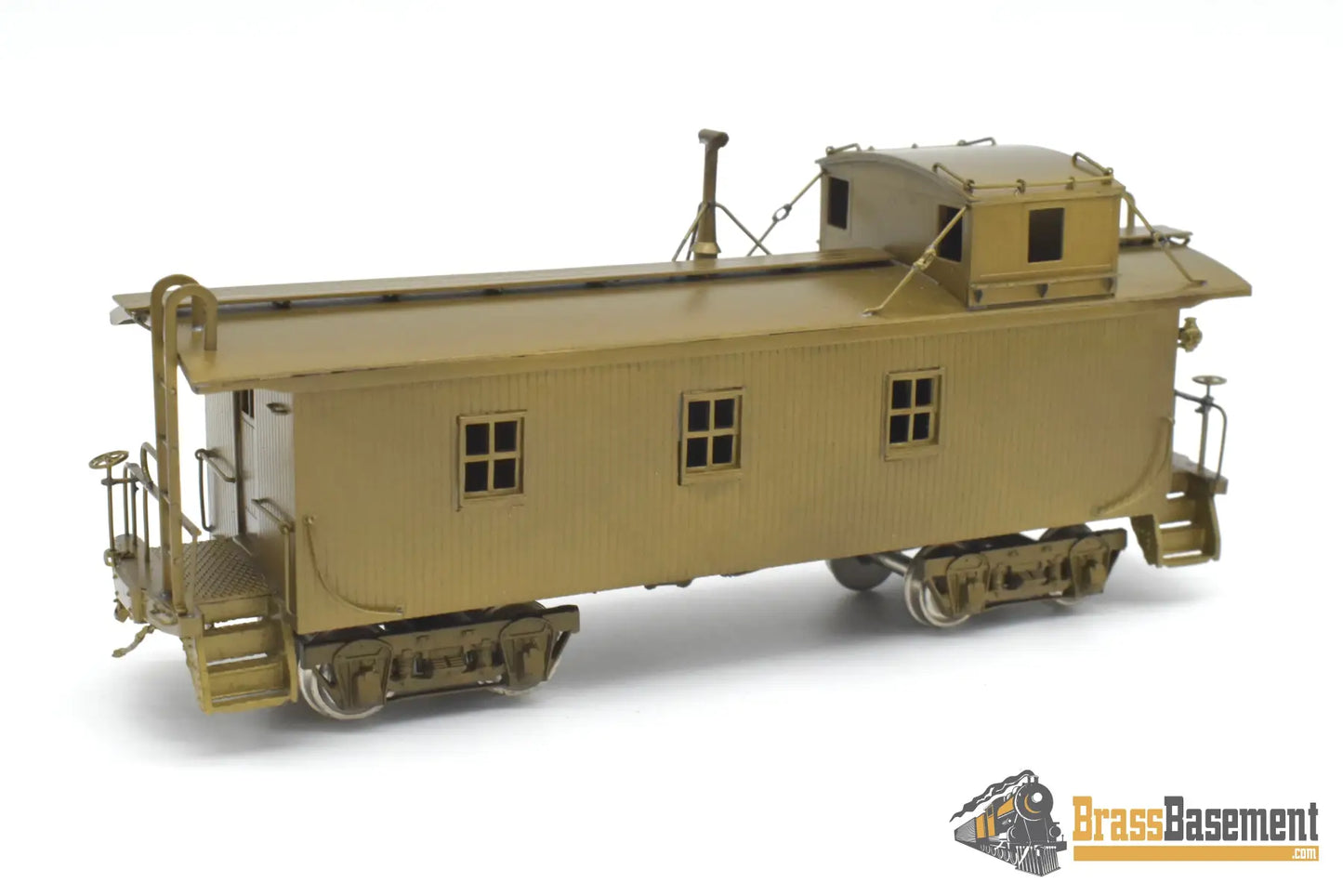 HO Brass - Oriental Burlington CB&Q NE-9 Wood Caboose - Unpainted Mint - Woo Yang Caboose