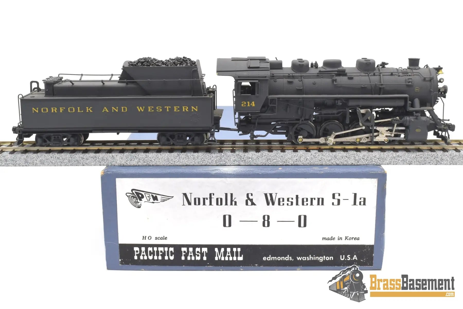 HO Brass - PFM Norfolk & Western N&W S-1a 0-8-0 #214 - Great