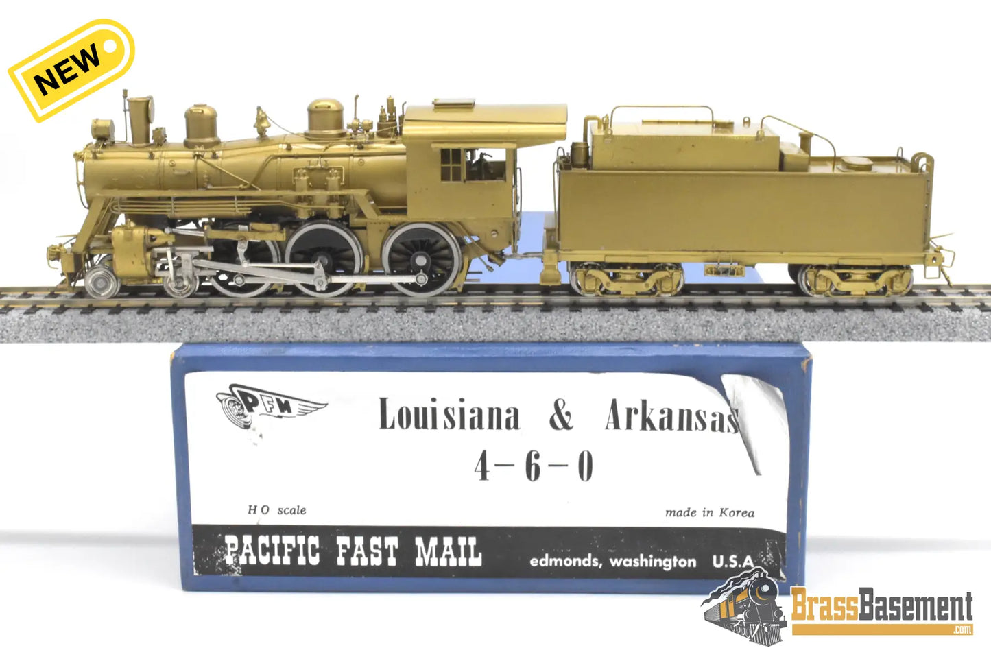 HO Brass - PFM Samhongsa Louisiana & Arkansas L&A 4-6-0 ’Hustler’ - Unpainted