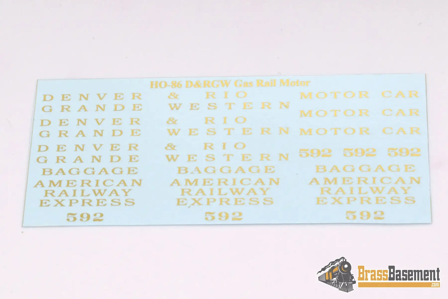 Ho Brass - Pfm Ski D&Rgw Rio Grande Motor Car 1979 Unpainted Decals Included Passenger