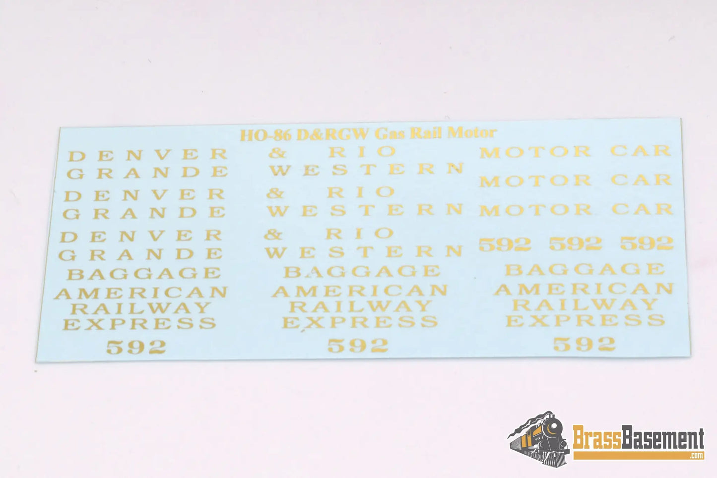 Ho Brass - Pfm Ski D&Rgw Rio Grande Motor Car 1979 Unpainted Decals Included Passenger