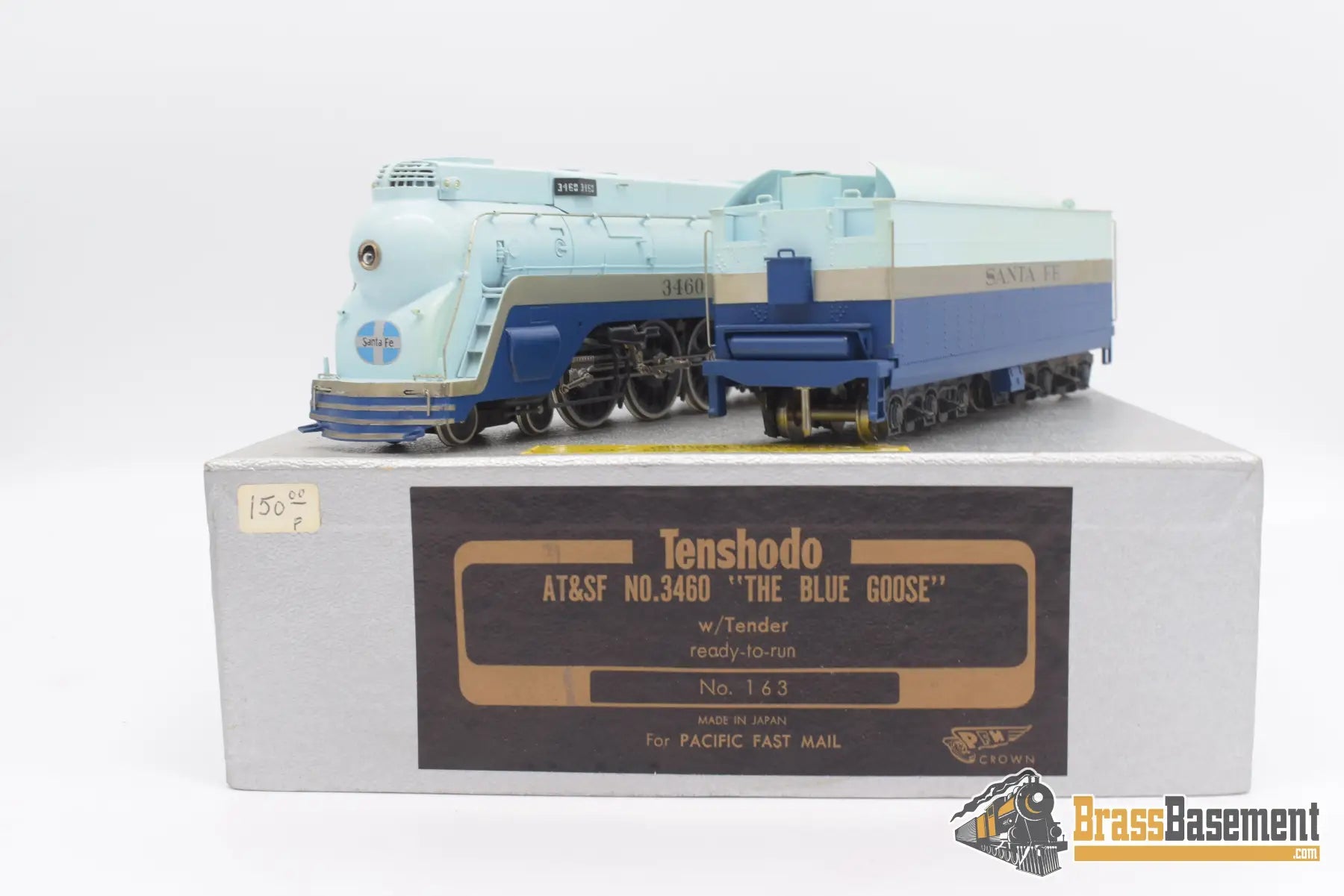Ho Brass - Pfm Tenshodo Atsf Santa Fe ‘Blue Goose’ F/P Steam