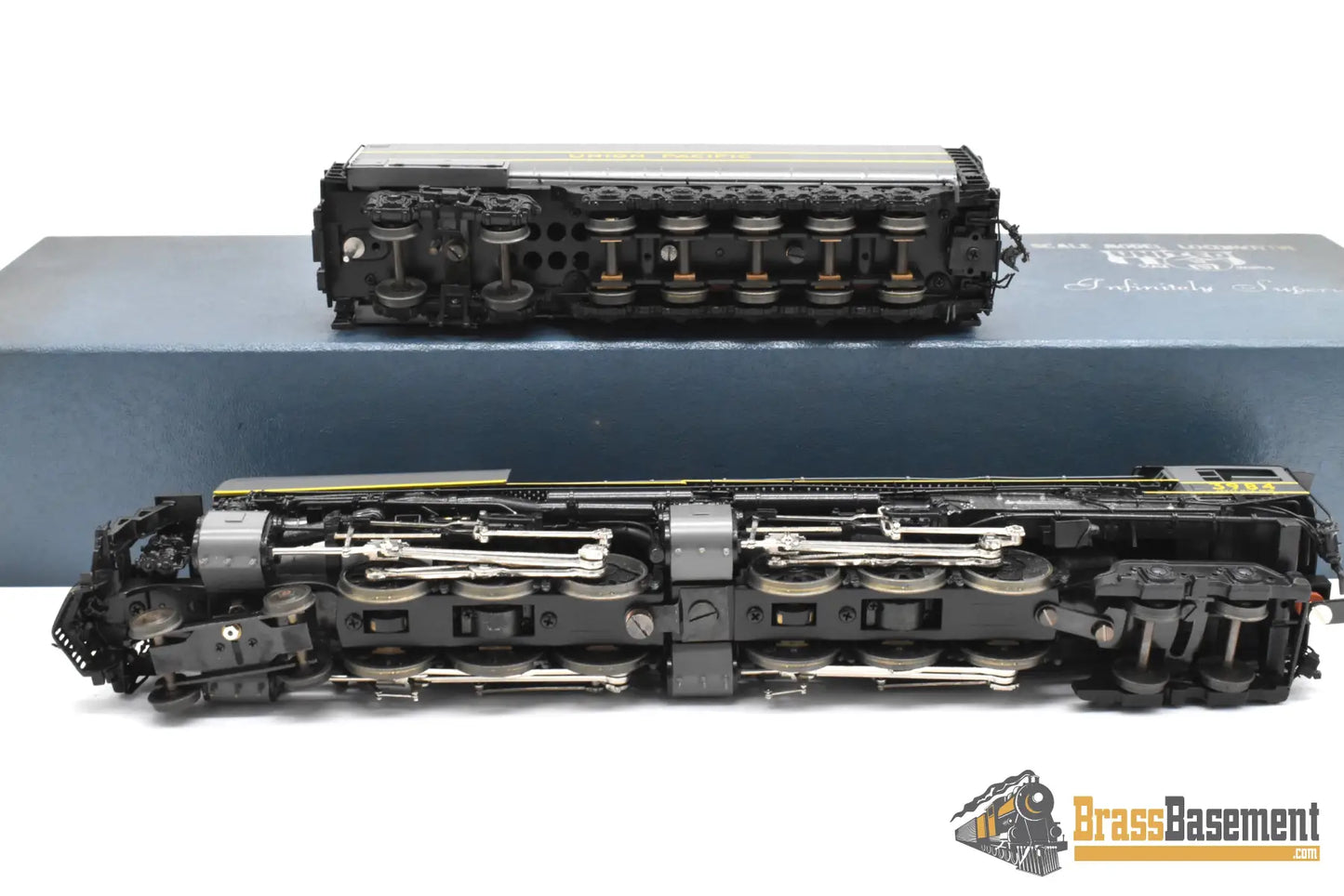 HO Brass PFM Tenshodo Union Pacific UP 4 6 6 4 Challenger #3984 Two Tone Gray Yellow Stripe w/ Deflectors Oil 1999 Run
