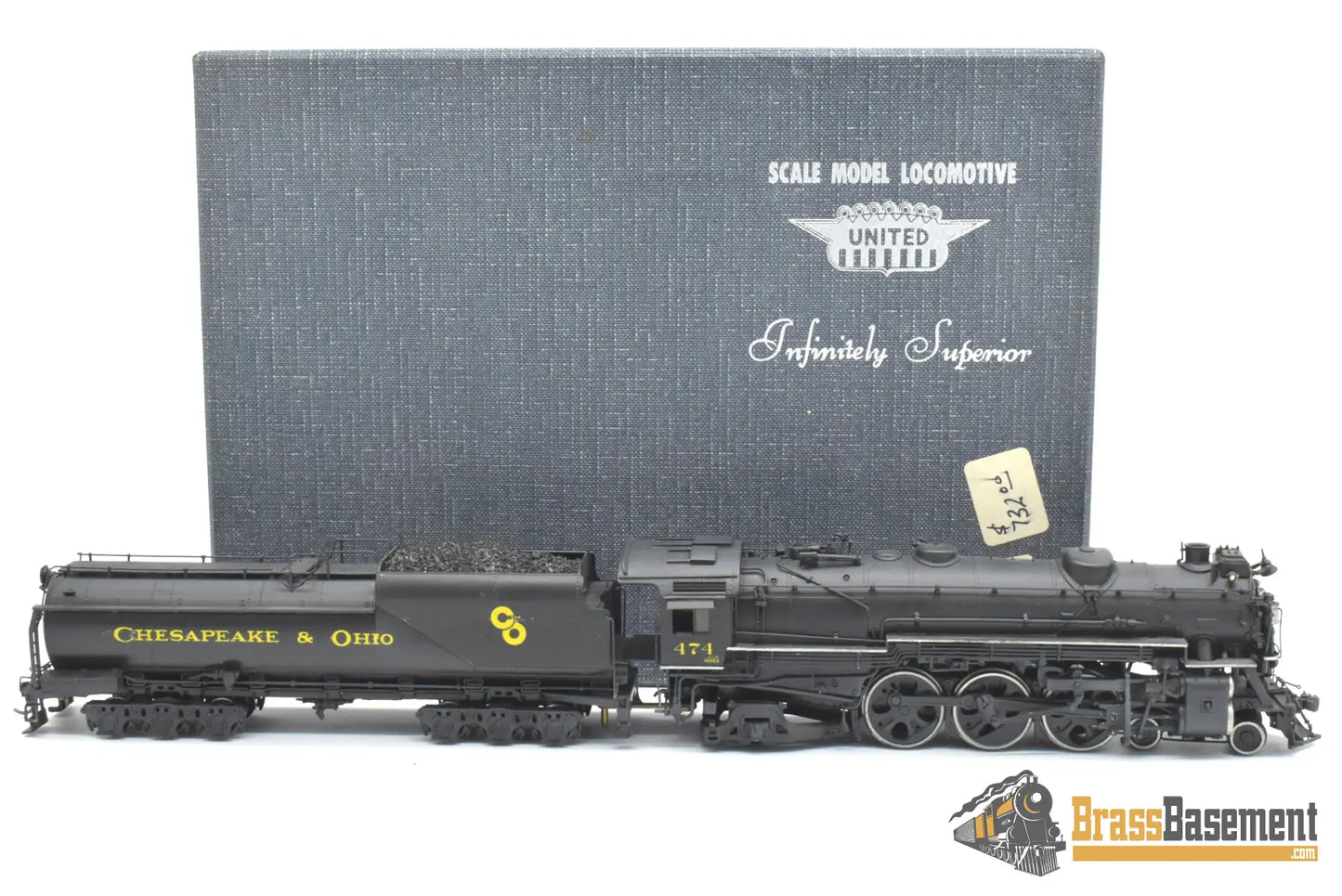HO Brass - PFM United Crown C&O Chesapeake & Ohio F-17 4-6-2 Pacific #474 - Worthington FWH CP Steam