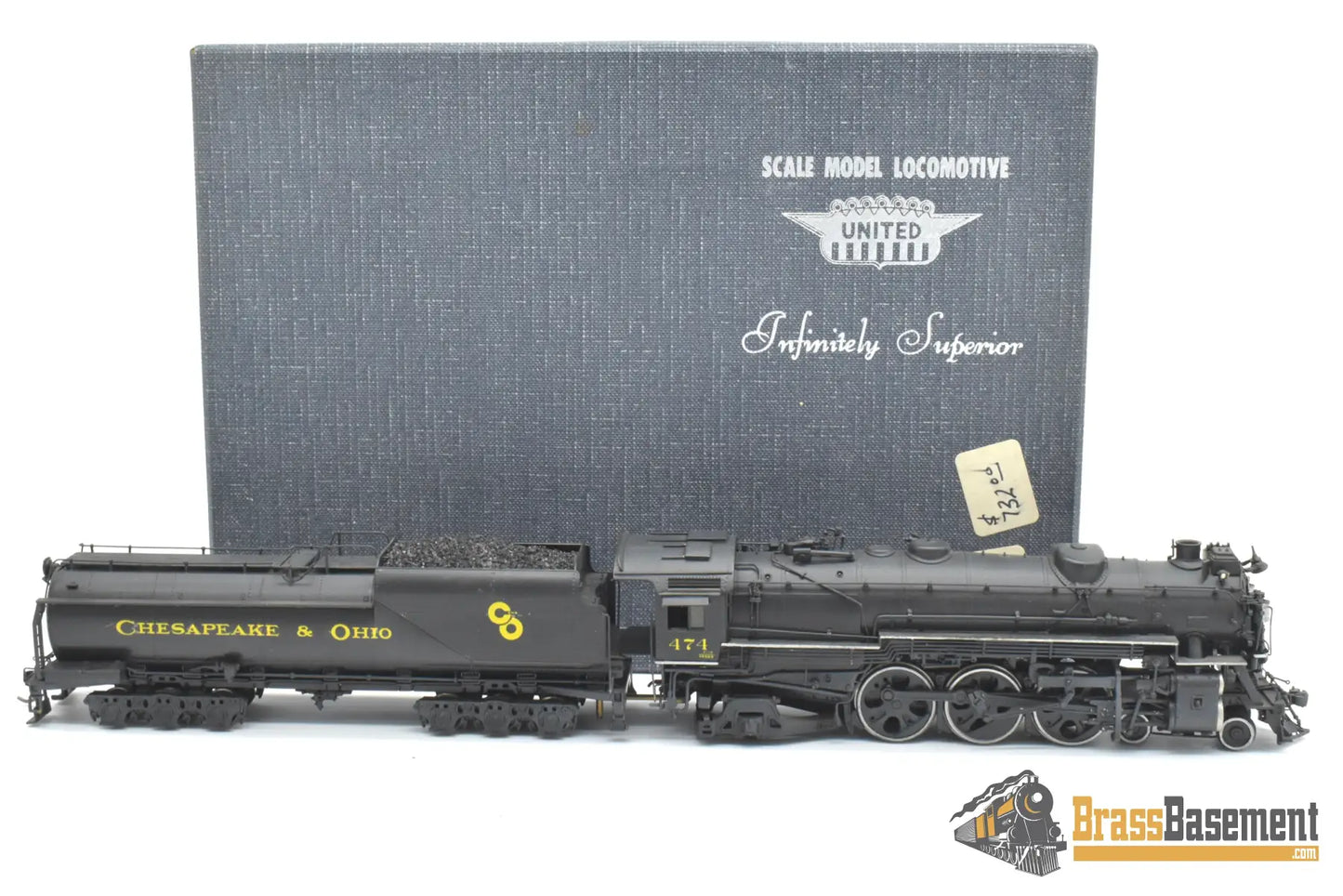 HO Brass - PFM United Crown C&O Chesapeake & Ohio F-17 4-6-2 Pacific #474 - Worthington FWH CP Steam