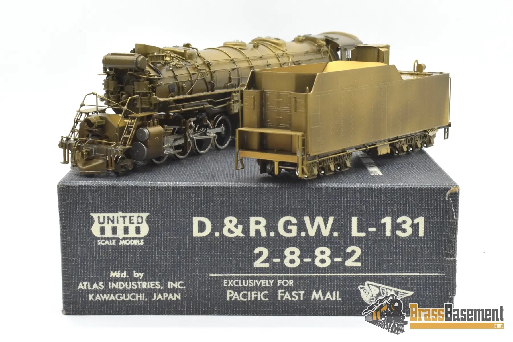 HO Brass - PFM United D&RGW Rio Grande L-131 2-8-8-2 - 1980 SPECIAL - Mint Unpainted Steam