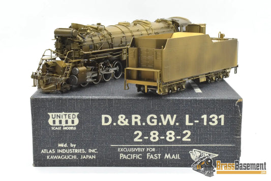 HO Brass - PFM United D&RGW Rio Grande L-131 2-8-8-2 - 1980 SPECIAL - Mint Unpainted Steam