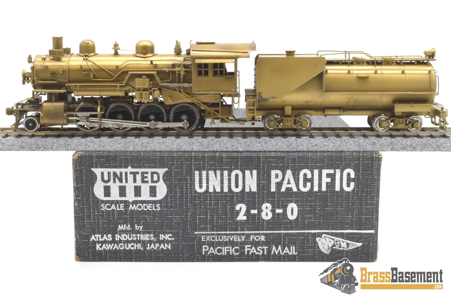 Ho Brass - Pfm United Up Union Pacific 2-8-0 Unpainted Last Run! 1976 Steam