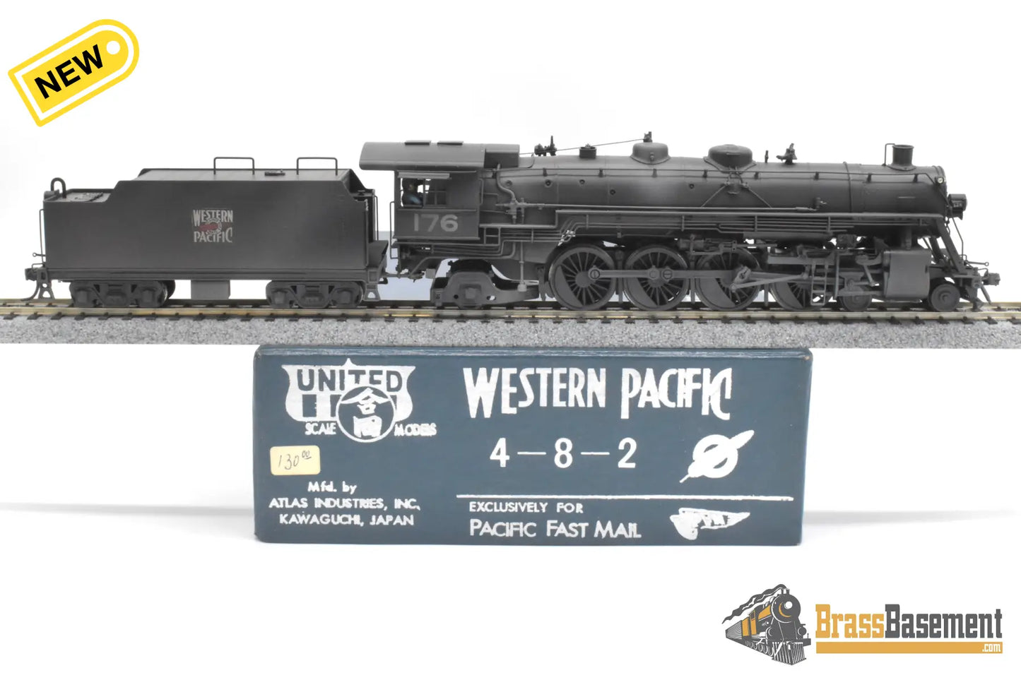 HO Brass - PFM United Western Pacific WP 4-8-2 MP-69 #176 - CP Steam