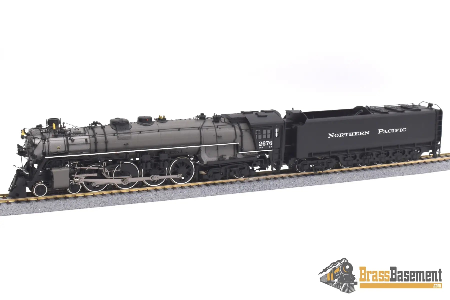 Ho Brass - Psc 18030 - 2 Northern Pacific 4 - 8 - 4 A - 4 #2676 Gray Boiler F/P Boo - Rim Steam