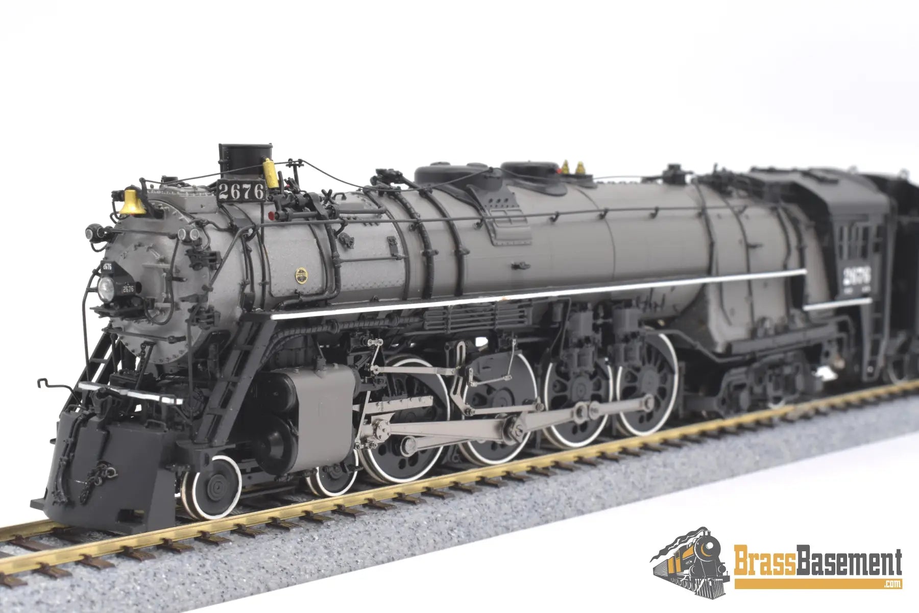 Ho Brass - Psc 18030 - 2 Northern Pacific 4 - 8 - 4 A - 4 #2676 Gray Boiler F/P Boo - Rim Steam