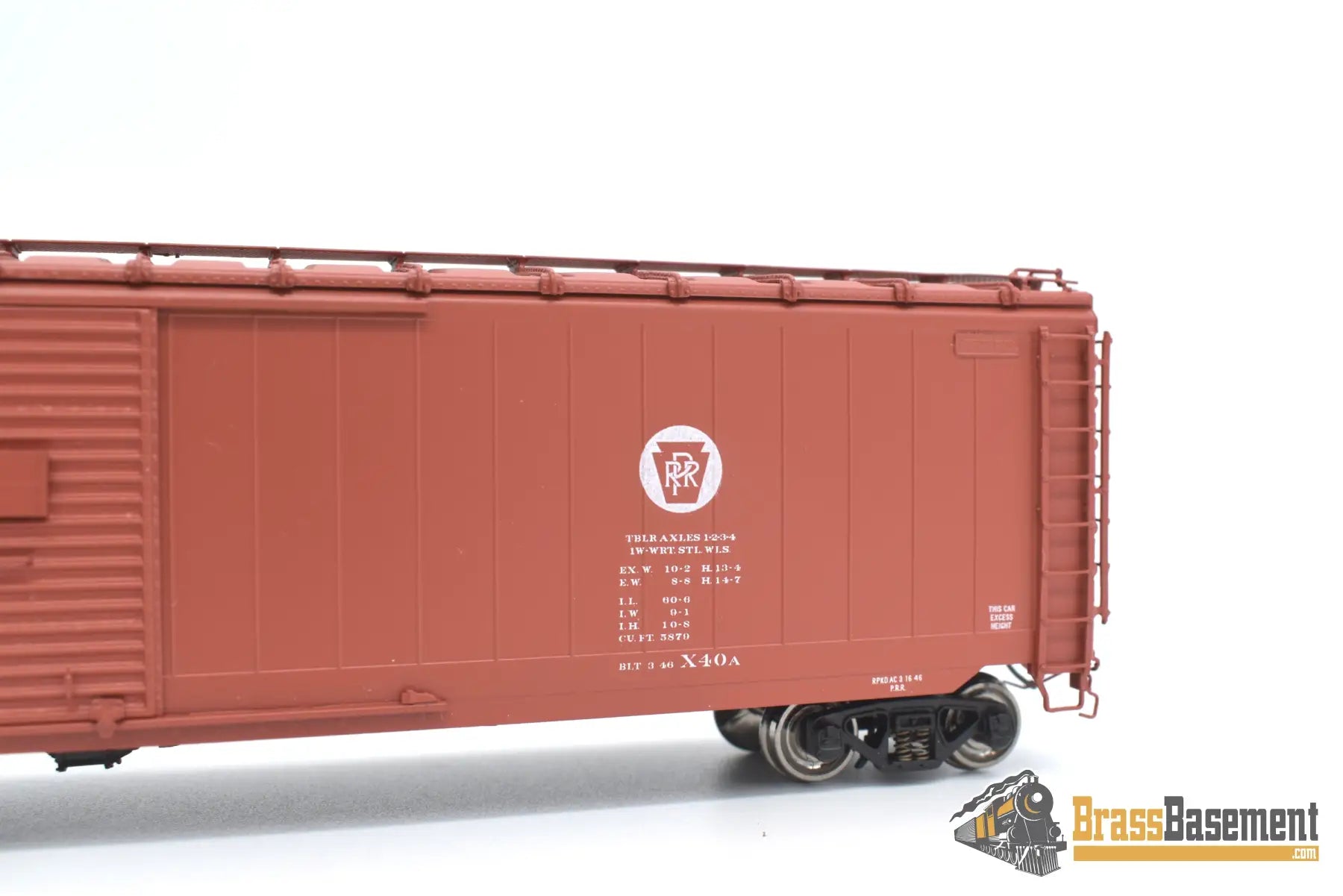 Ho Brass - Rail Classics Prr X - 40A Single Door Excess Height Boxcar F/P Boo - Rim Freight