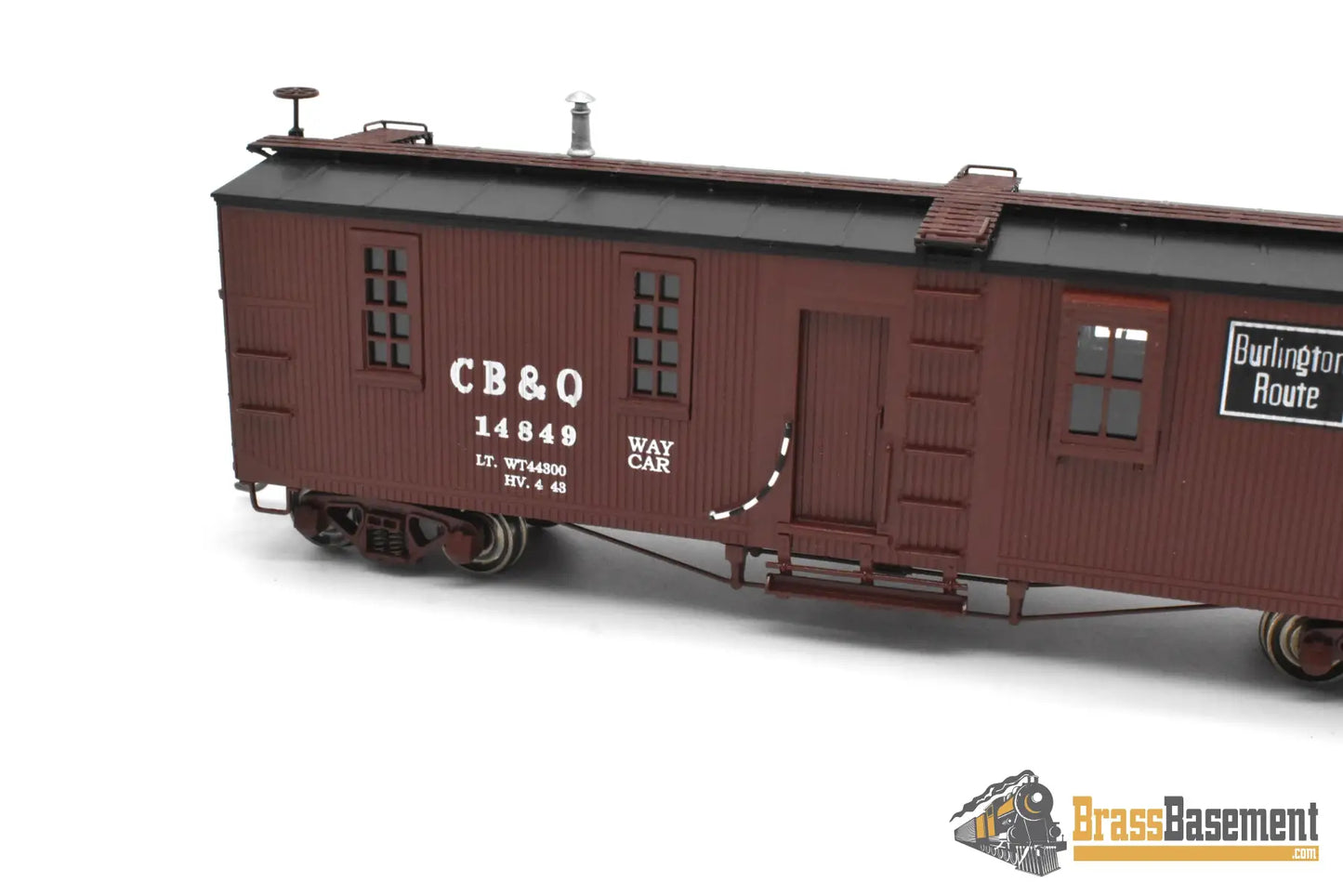 HO Brass CBQ42 Railway Classics Burlington CB&Q War Emergency Way Car #14849 Mint Boo Rim Caboose