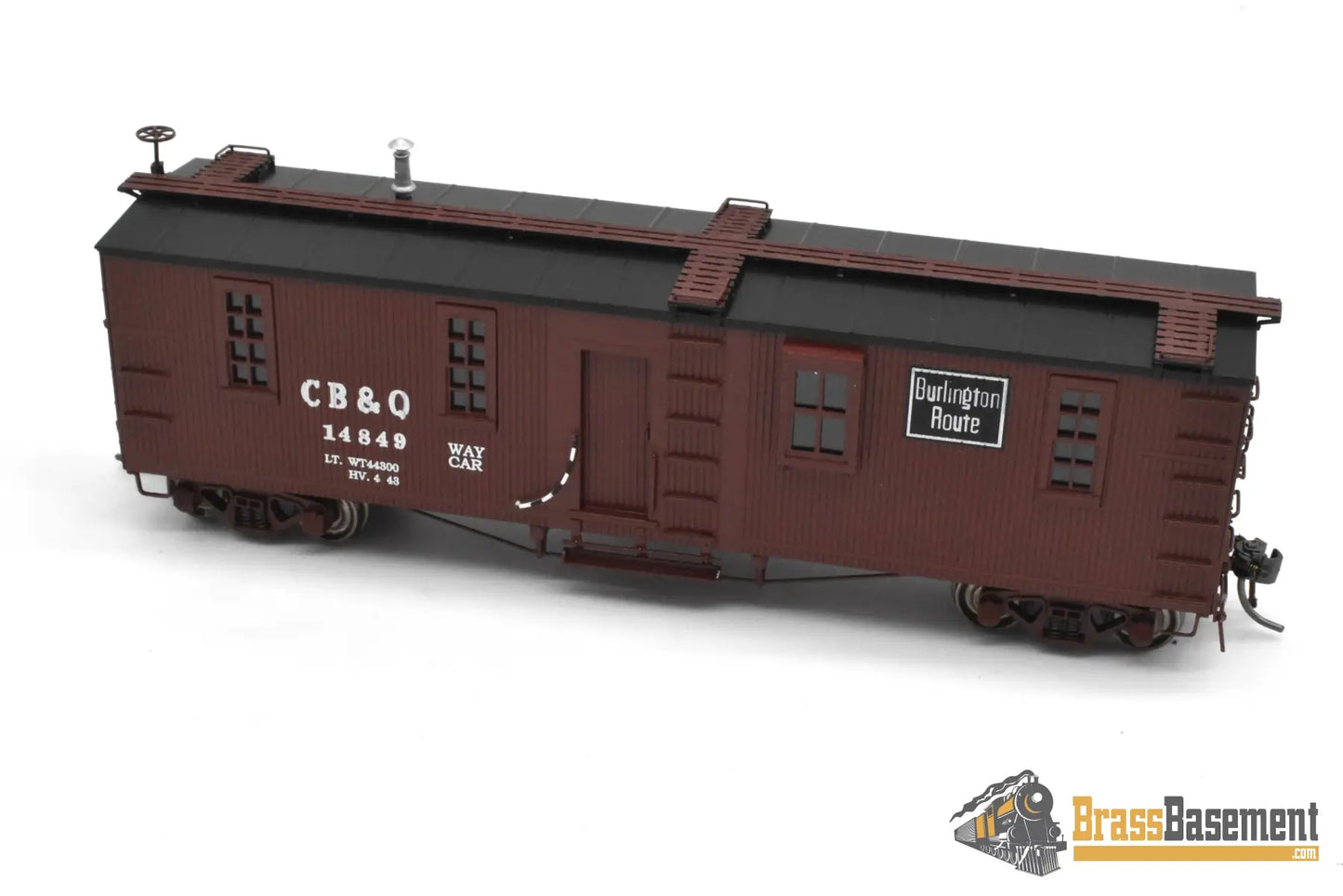 HO Brass CBQ42 Railway Classics Burlington CB&Q War Emergency Way Car #14849 Mint Boo Rim Caboose