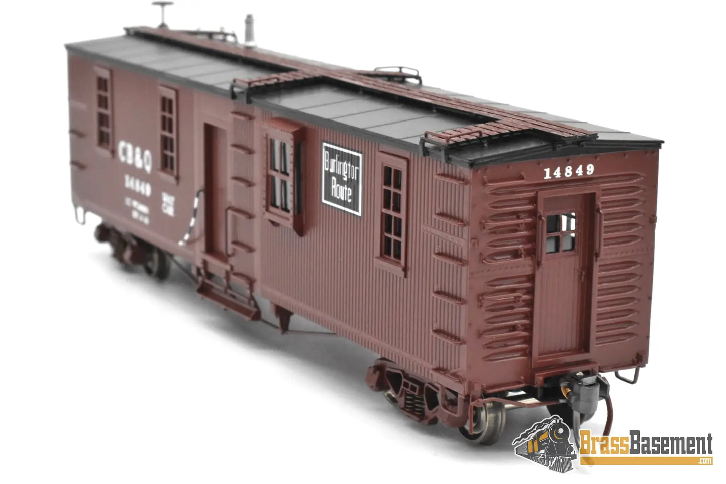 HO Brass CBQ42 Railway Classics Burlington CB&Q War Emergency Way Car #14849 Mint Boo Rim Caboose