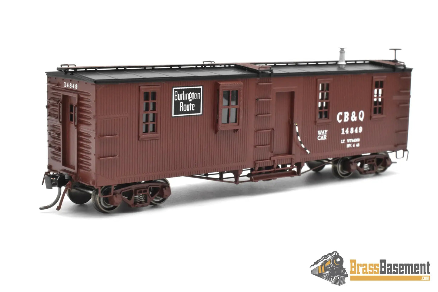 HO Brass CBQ42 Railway Classics Burlington CB&Q War Emergency Way Car #14849 Mint Boo Rim Caboose