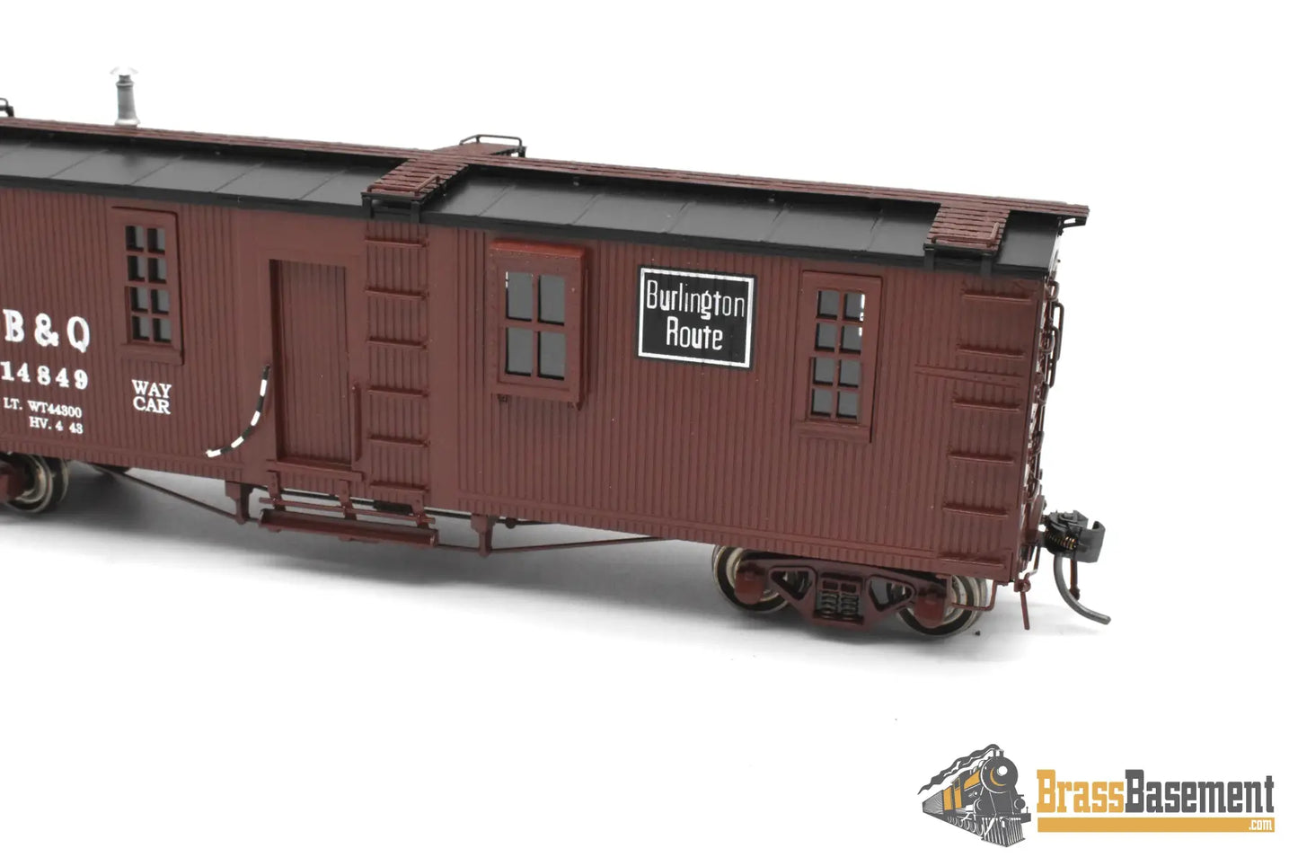 HO Brass CBQ42 Railway Classics Burlington CB&Q War Emergency Way Car #14849 Mint Boo Rim Caboose