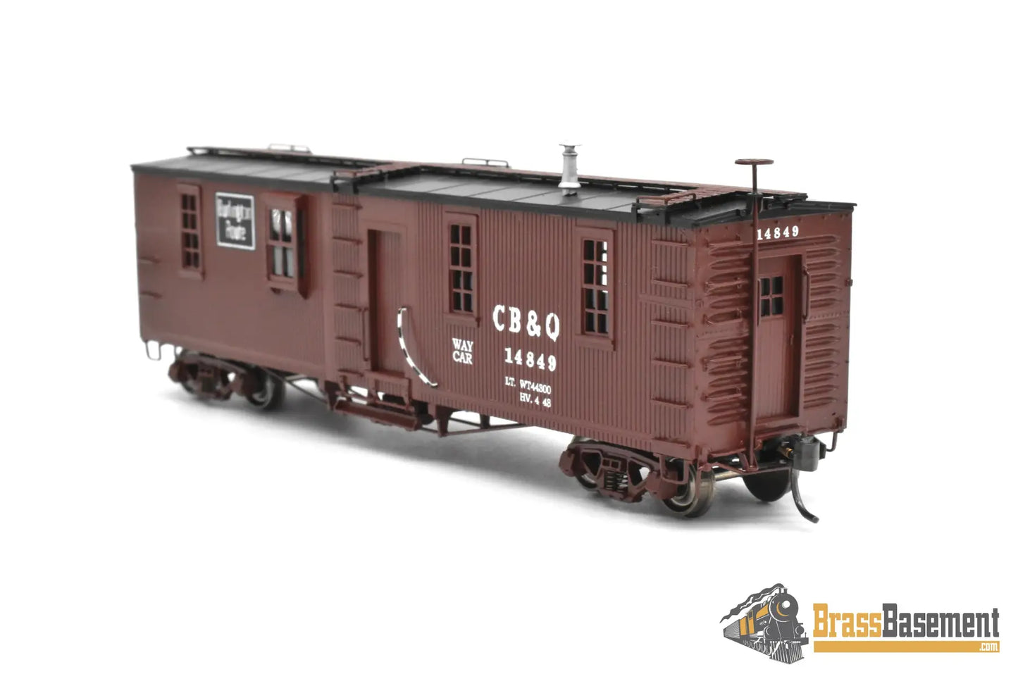 HO Brass CBQ42 Railway Classics Burlington CB&Q War Emergency Way Car #14849 Mint Boo Rim Caboose