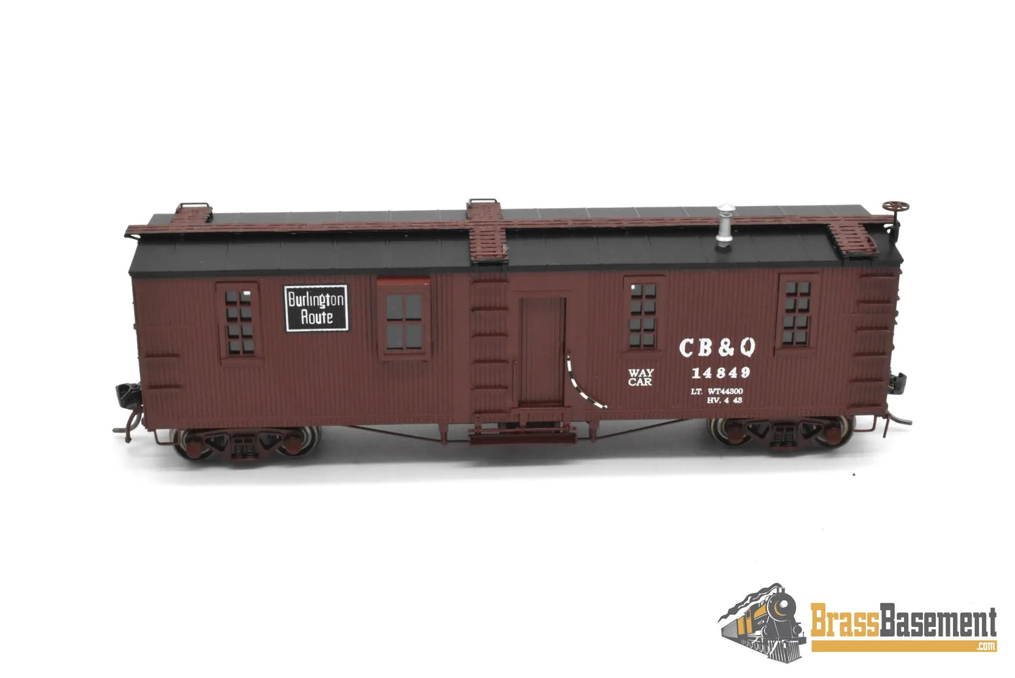 HO Brass CBQ42 Railway Classics Burlington CB&Q War Emergency Way Car #14849 Mint Boo Rim Caboose