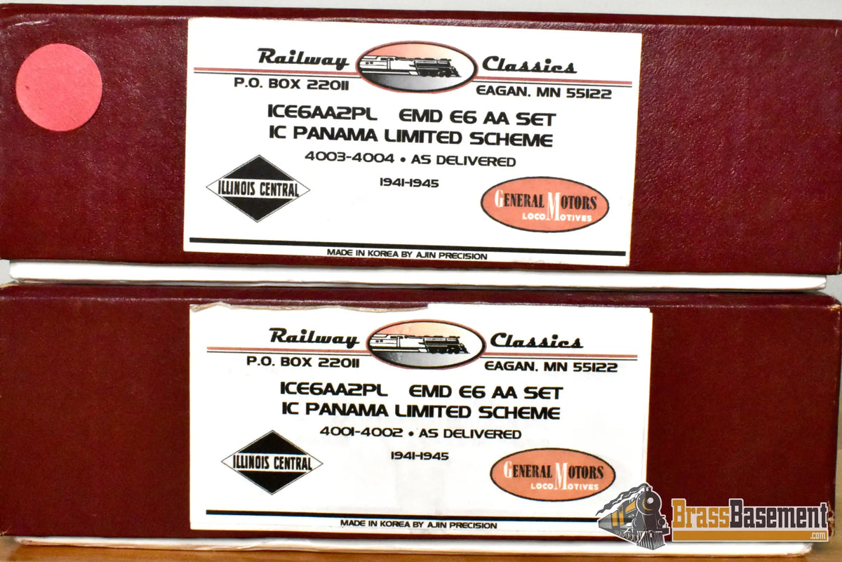HO Brass - Railway Classics ICE6AA2PL Illinois Central E6A-A ’Panama Limited’ 1940+ - MINT - Diesel