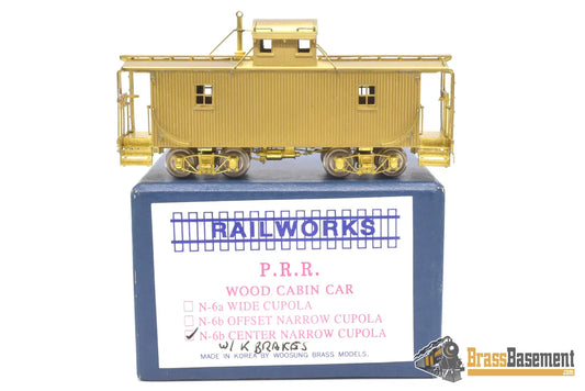 Ho Brass - Railworks Pennsylvania Prr N - 6B Center Narrow Cupola Caboose Unpainted Mint
