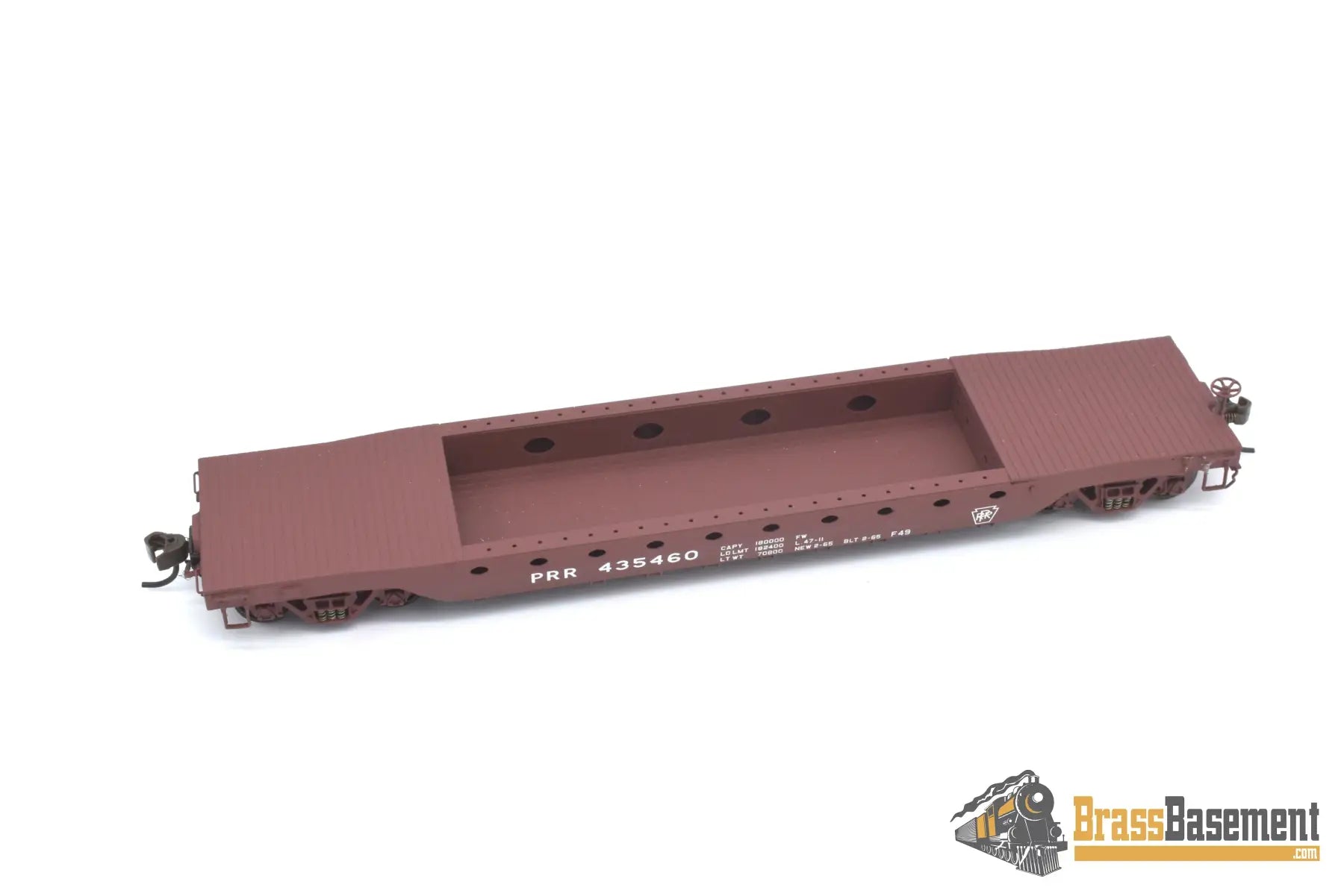 Ho Brass - Railworks Pennsylvania Railroad Prr F - 49 Deep Well Flat Car F/P #435460 Freight