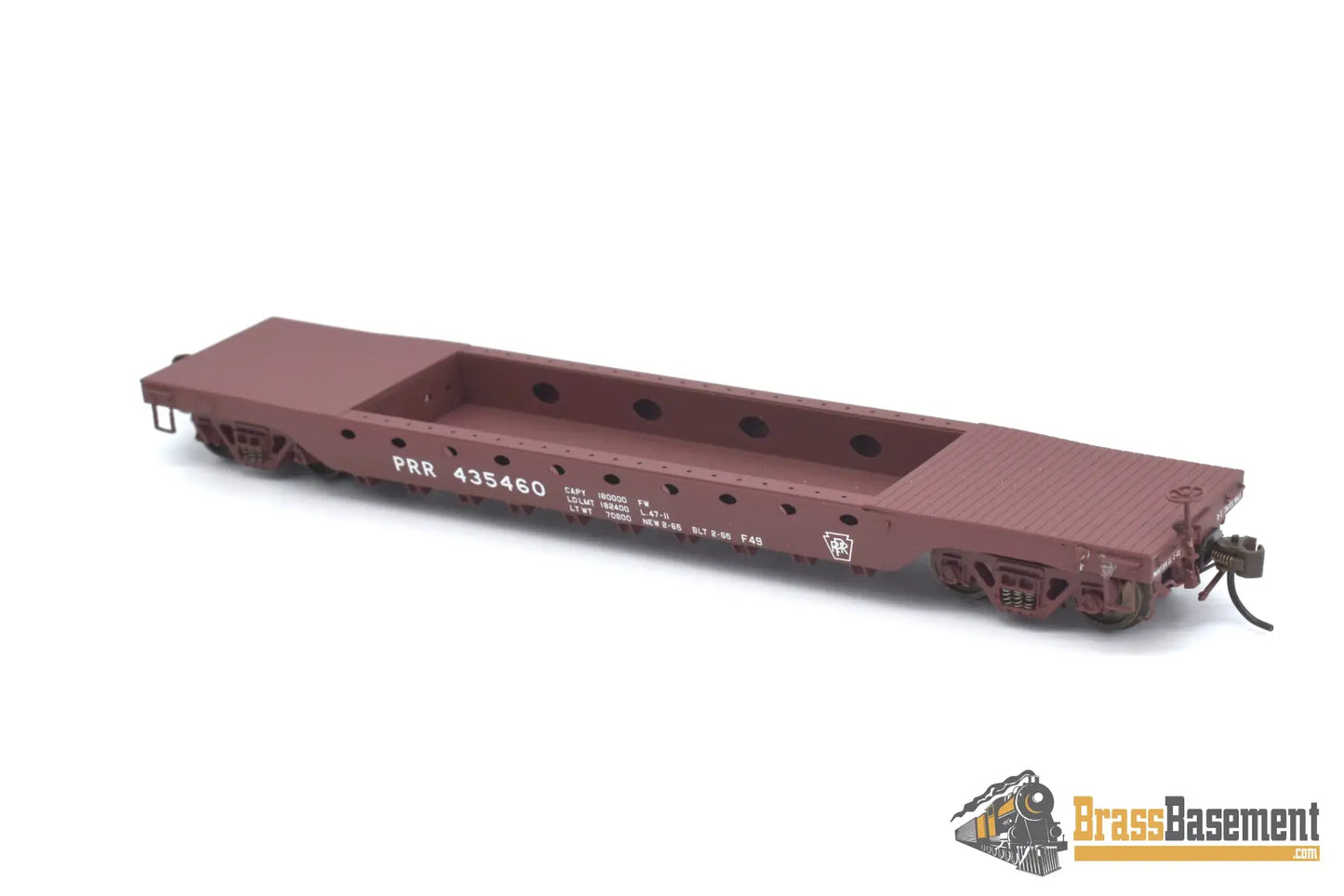 Ho Brass - Railworks Pennsylvania Railroad Prr F - 49 Deep Well Flat Car F/P #435460 Freight