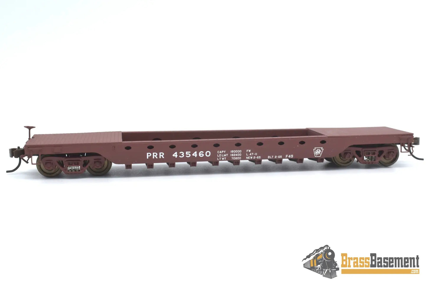 Ho Brass - Railworks Pennsylvania Railroad Prr F - 49 Deep Well Flat Car F/P #435460 Freight