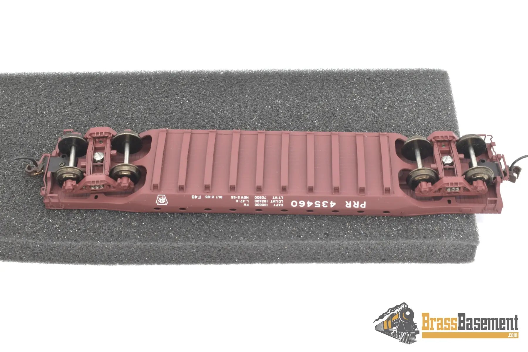 Ho Brass - Railworks Pennsylvania Railroad Prr F - 49 Deep Well Flat Car F/P #435460 Freight