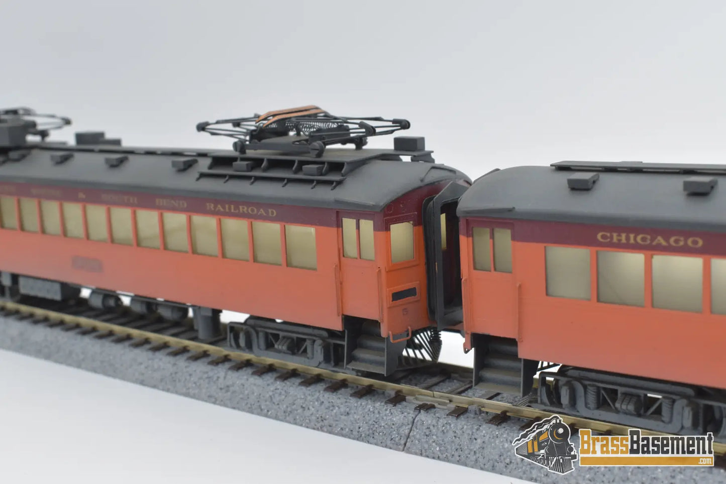 Ho Brass - South Shore Electric Coach & Trailer Set Custom Paint