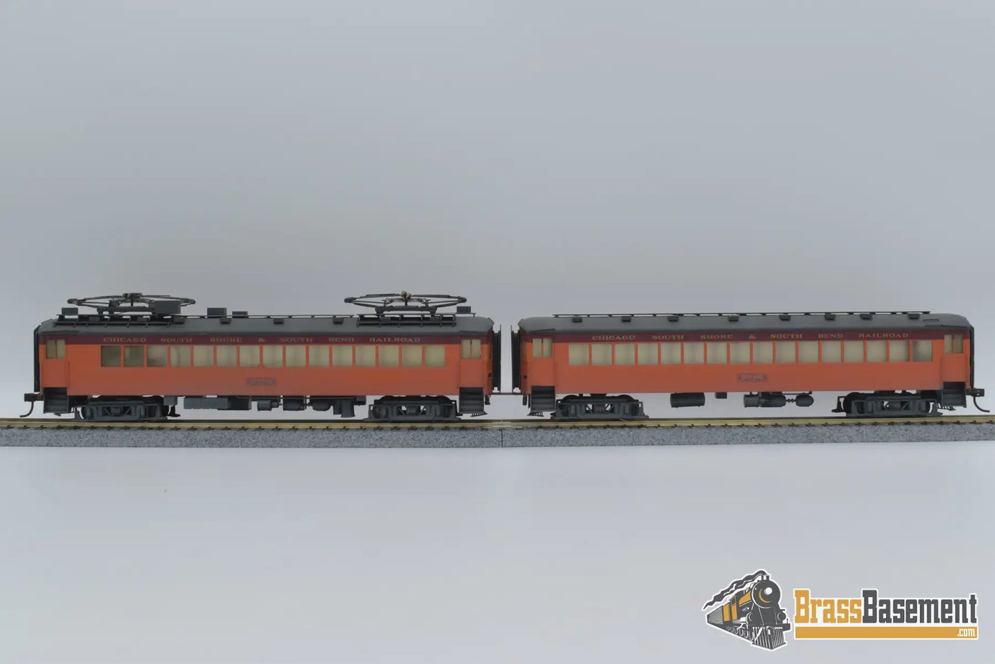 Ho Brass - South Shore Electric Coach & Trailer Set Custom Paint