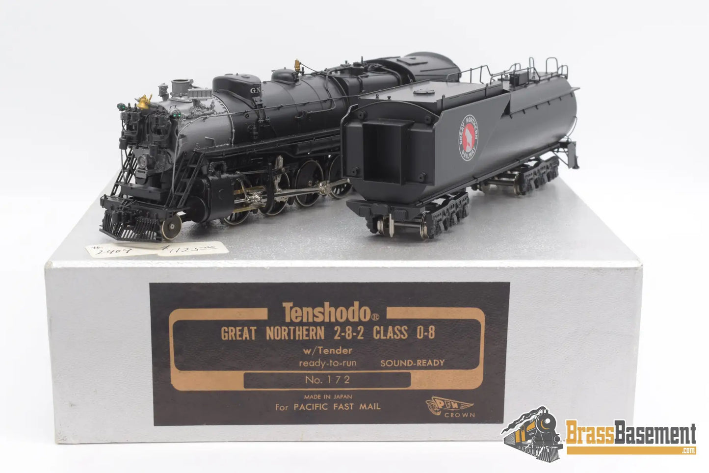 Ho Brass - Tenshodo Great Northern O - 8 2 - 8 - 2 1981 Crown Model. Mint