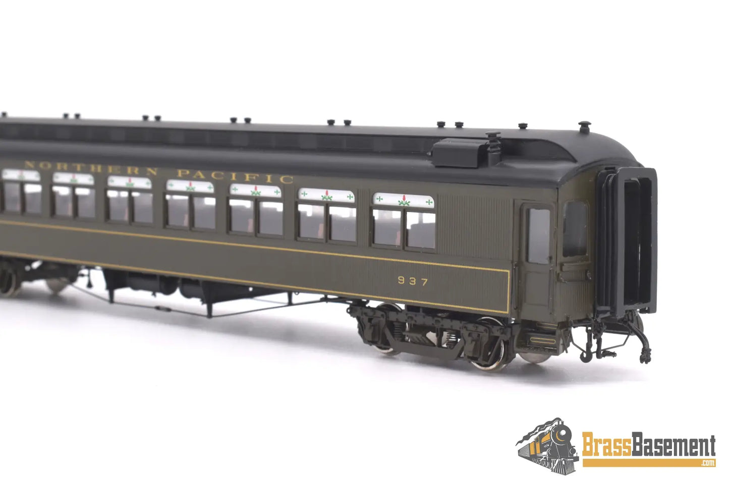 Ho Brass - W&R Northern Pacific First Class Coach #937 - Pullman Green W/ Gold Pinstripes Passenger