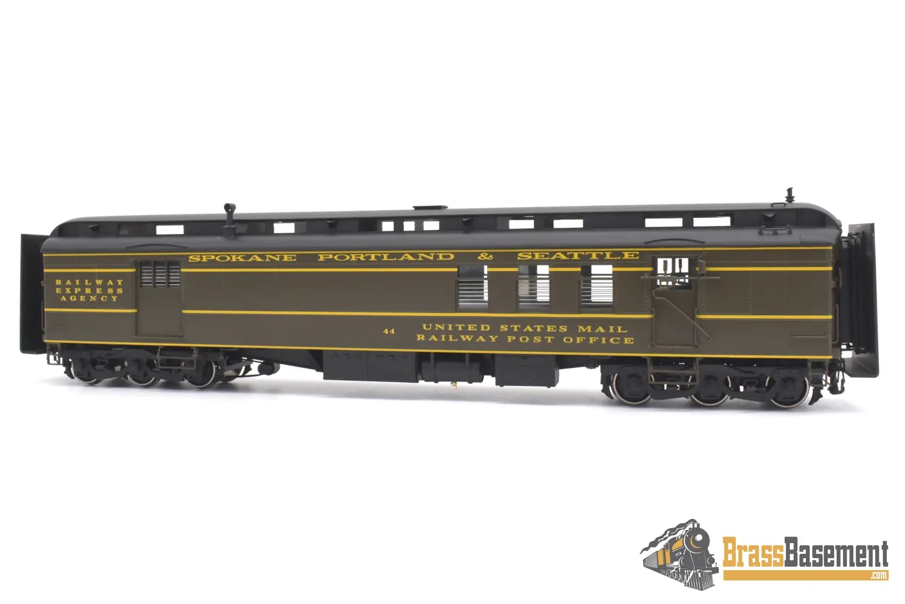 Ho Brass - W&R Spokane Portland & Seattle Sp&S Mail Baggage Car #44 Rpo With Stripes Mint Passenger