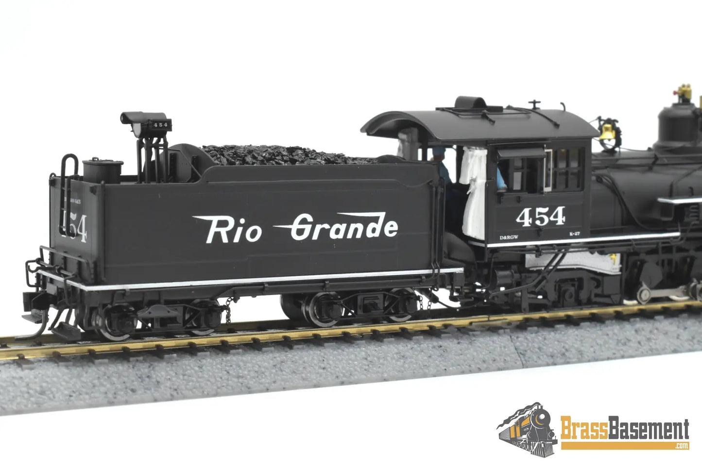 HOn3 Brass - Division Point Rio Grande DRGW K-27 2-8-2 #454 - Boo-Rim MINT Steam
