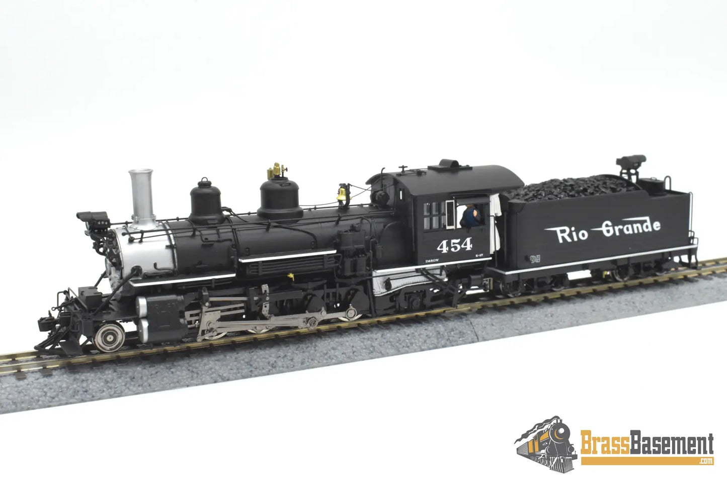HOn3 Brass - Division Point Rio Grande DRGW K-27 2-8-2 #454 - Boo-Rim MINT Steam