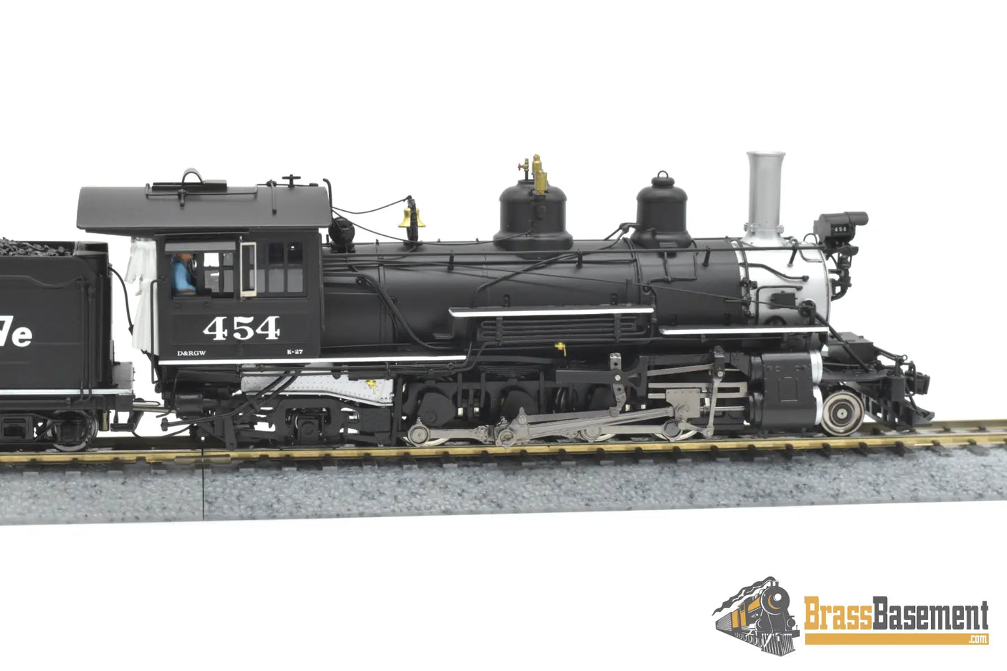 HOn3 Brass - Division Point Rio Grande DRGW K-27 2-8-2 #454 - Boo-Rim MINT Steam