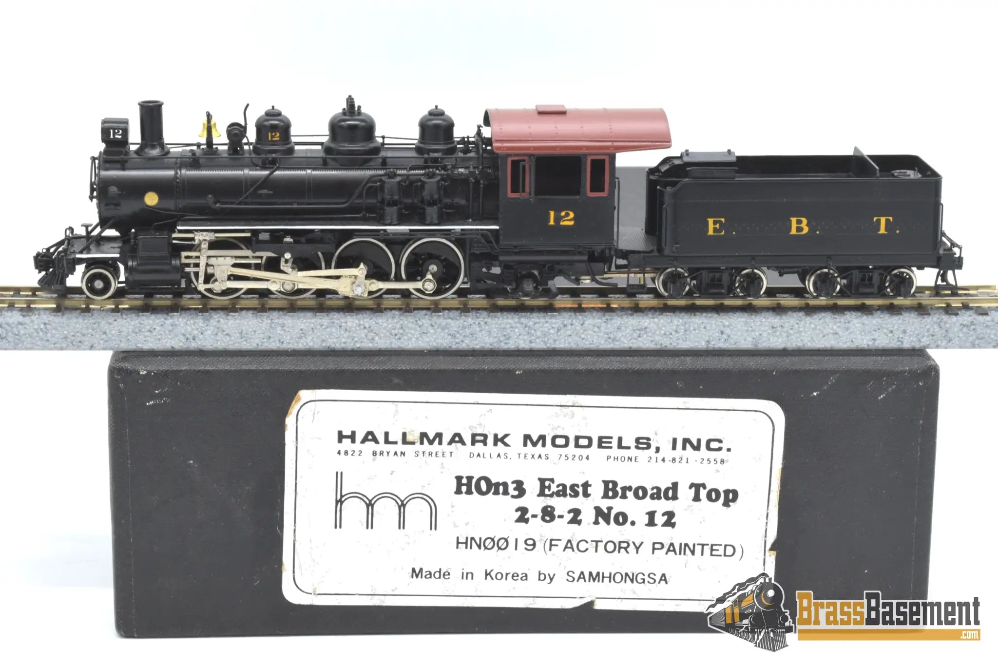 HOn3 Brass - Hallmark East Broad Top EBT 2-8-2 #12 - Factory