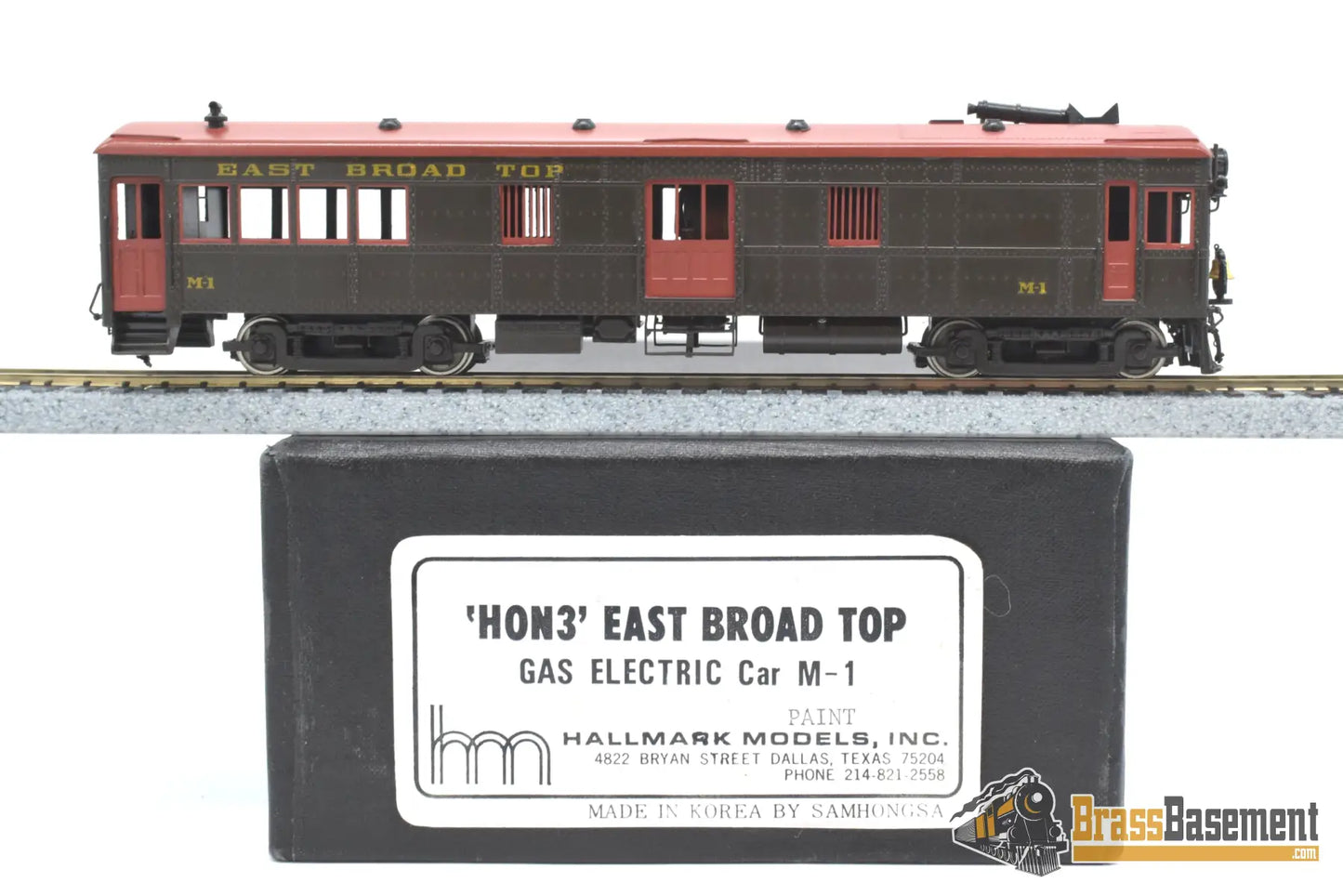 Hon3 Brass - Hallmark East Broad Top Ebt M - 1 Gas Electric Motor Car Factory Painted Samhongsa