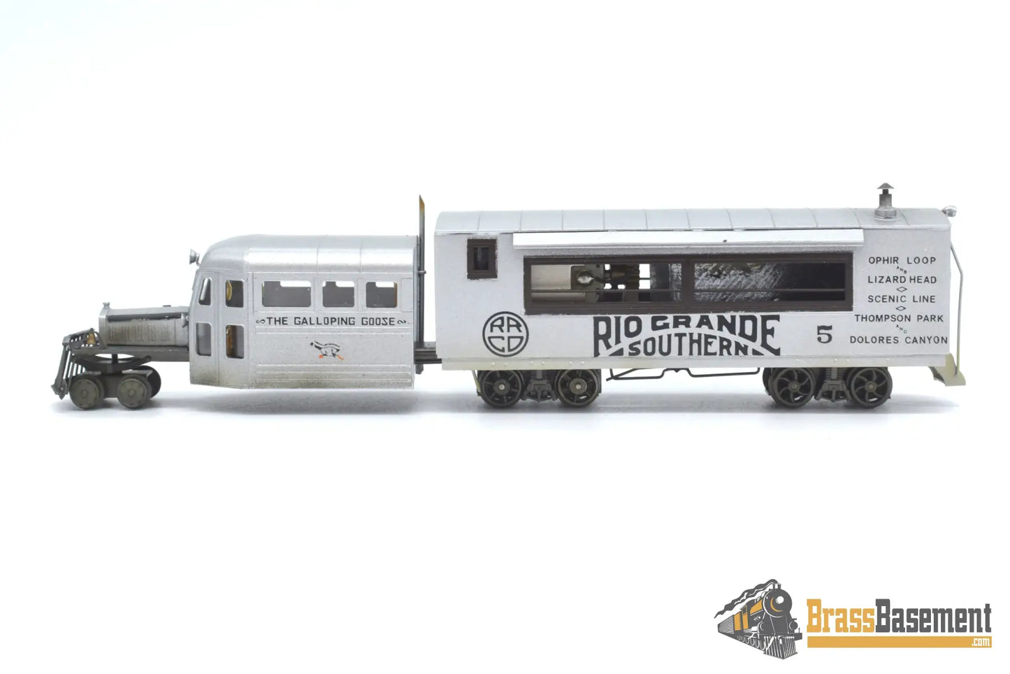 Hon3 Brass - Lambert Rio Grande Southern Rgs Galloping Goose #5 F/P Full Interior Passenger