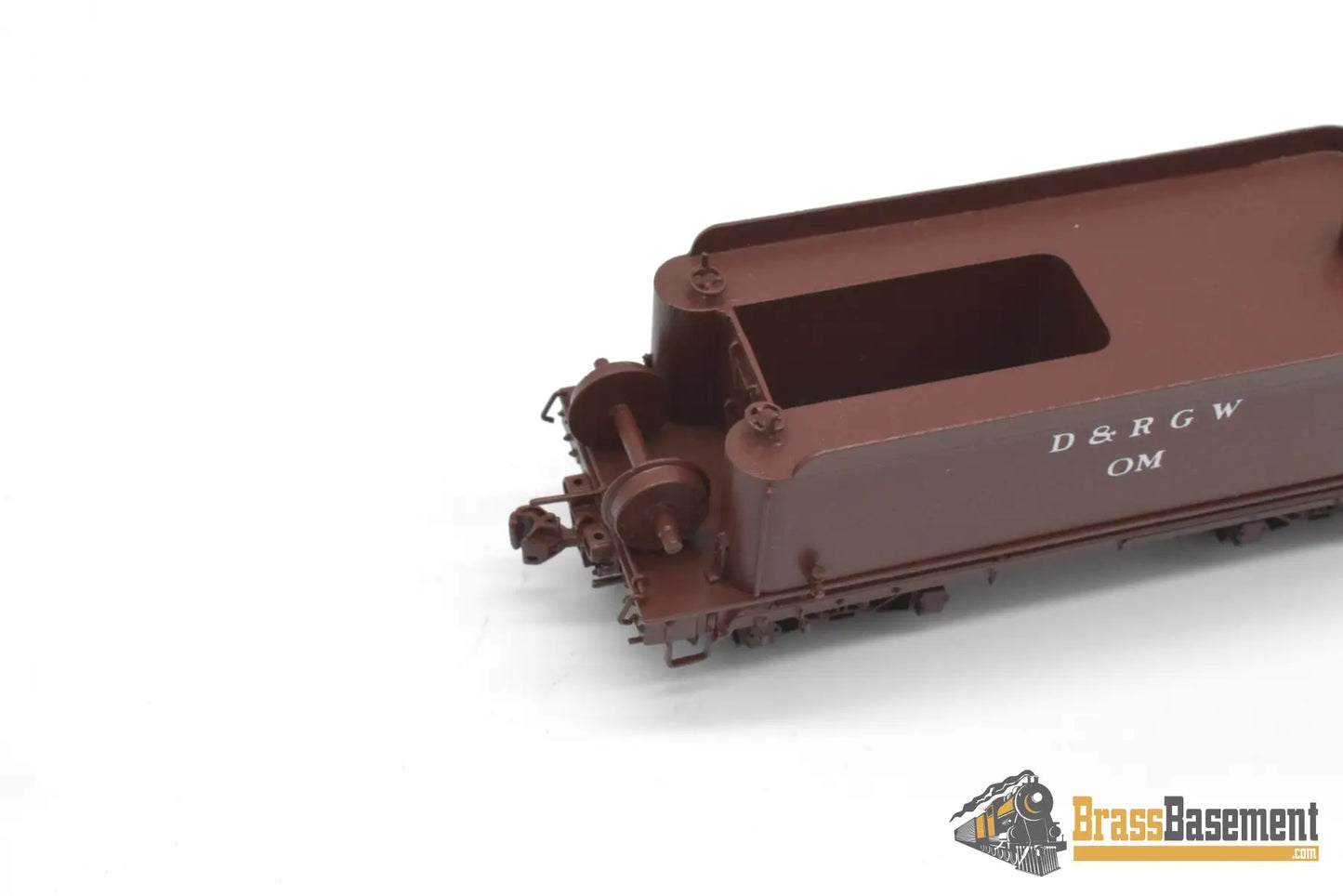 HOn3 Brass - OMI 1355.1 DRGW Rio Grande Rotary Snow Plow ‘OM’ w/ aux tender - F/P Boxcar Red Freight