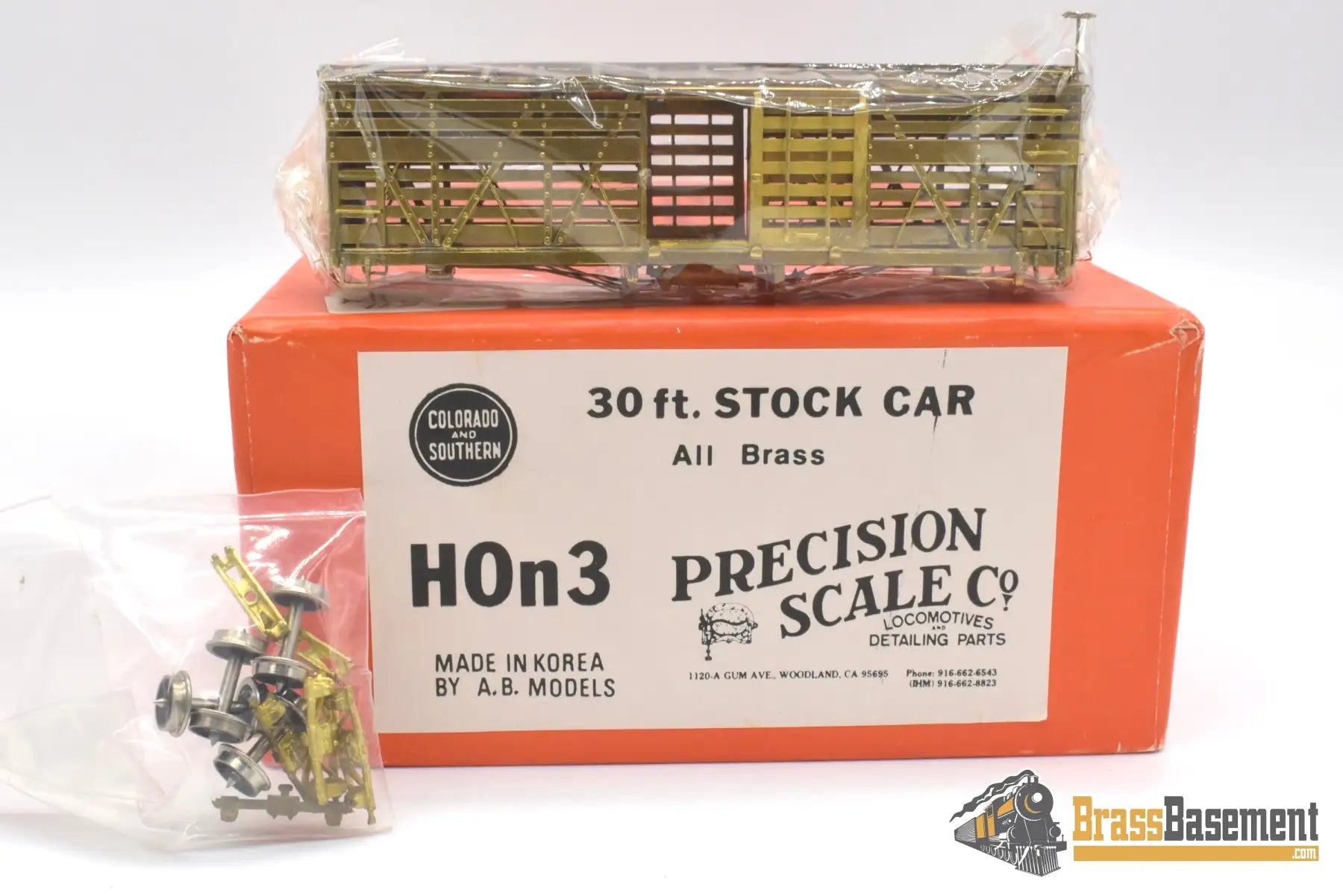 HOn3 Brass Precision Scale Co C&S Colorado & Southern Stock Car Un