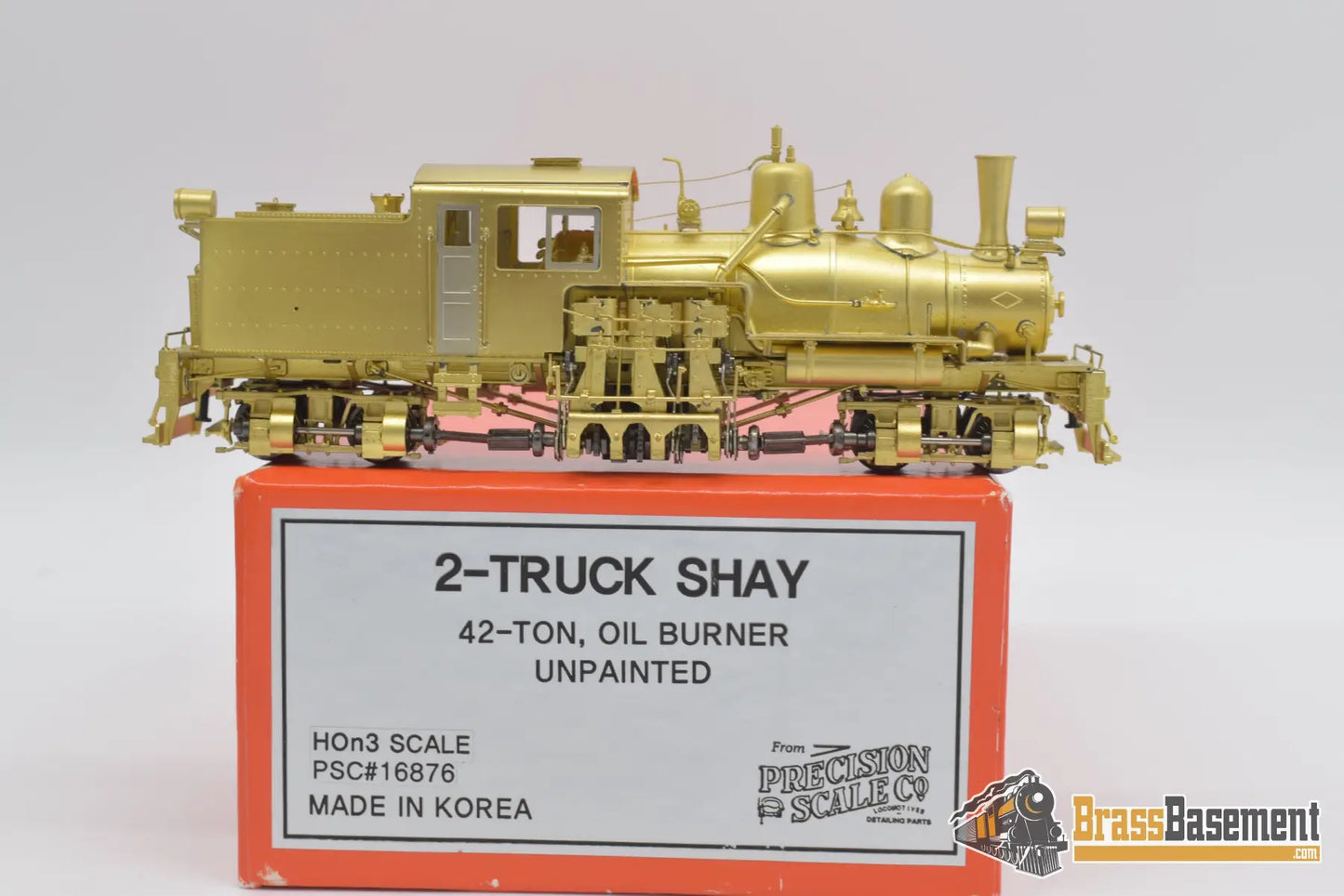 Hon3 Brass - Psc 16876 2 Truck 42 Ton Shay Unpainted Mint Steam