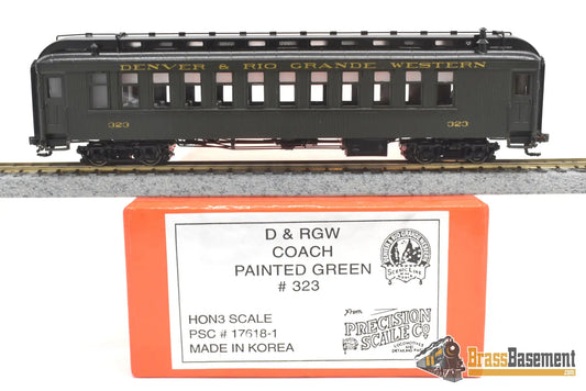 Hon3 Brass - Psc 17618 - 1 Drgw Rio Grande Coach #323 Full Interior 2005 Run Passenger