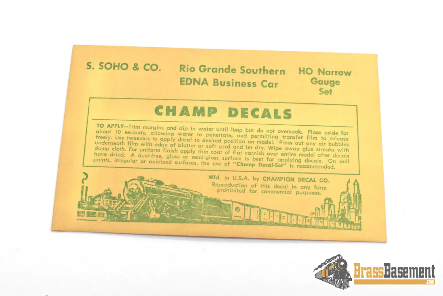 HOn3 Brass - Soho 0903 RGS Rio Grande Southern ’Edna’ Business Car - Unpainted Mint Passenger