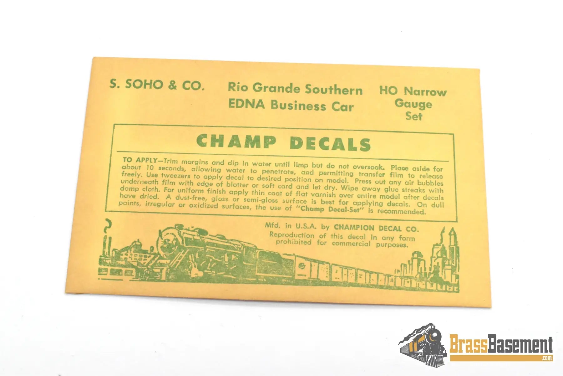 HOn3 Brass - Soho 0903 RGS Rio Grande Southern ’Edna’ Business Car - Unpainted Mint Passenger