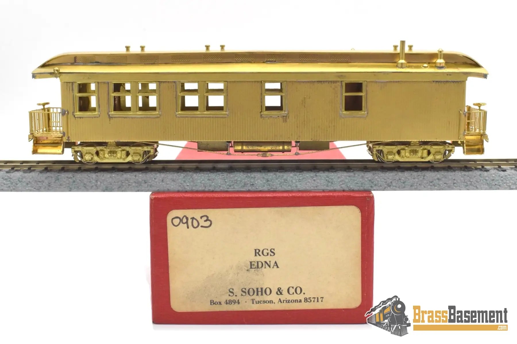 HOn3 Brass - Soho 0903 RGS Rio Grande Southern ’Edna’ Business Car - Unpainted Mint Passenger